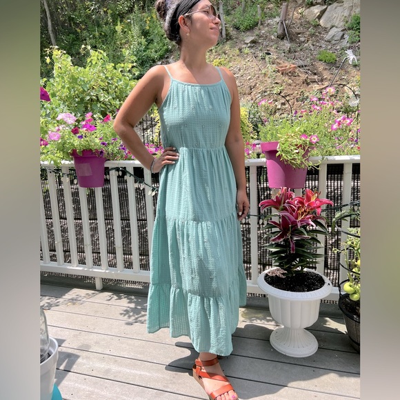 Cat & Jack Dresses Cat Jack Teal Boho Eyelet Tiered Dresssummertime